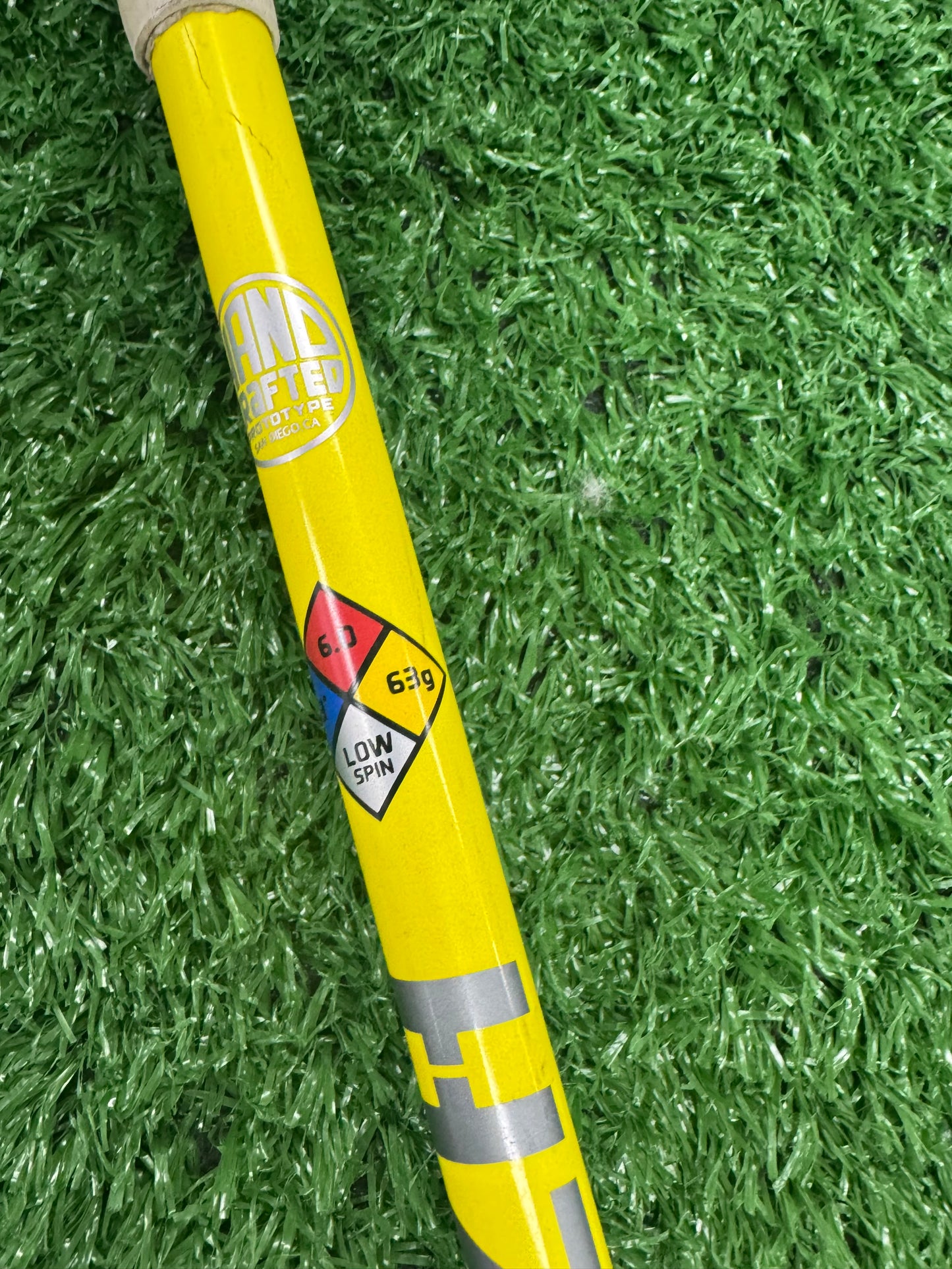 Hzrdus Handcrafted Yellow 6.0 63g Short driver Shaft